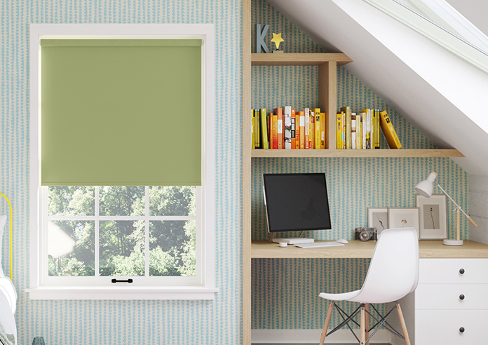 Trinity (Blackout), Soft Green - Roller Blind - Image 3